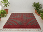 Boujaad Moroccan Rectangular Area Rug – Striped & Checkered – Handmade Wool – Image 2
