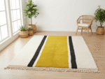 Tazrirt Collection Moroccan Runner Rug – Bold Stripes – Handmade Wool – Image 2
