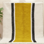 Tazrirt Collection Moroccan Runner Rug – Bold Stripes – Handmade Wool