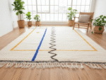 Azilal Moroccan Rectangular Area Rug – Abstract Geometry – Handmade Wool – Image 3