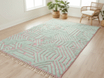 Azilal Moroccan Area Rug – Abstract Geometric Relief – Handmade Wool – Image 2