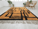 Beni Ourain Moroccan Area Rug – Bold Grid Geometry – Handmade Wool – Image 4
