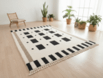 Beni Ourain Moroccan Area Rug – Geometric Grid – Handmade Wool – Image 3