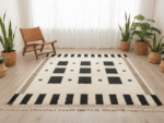 Beni Ourain Moroccan Area Rug – Geometric Grid – Handmade Wool – Image 2
