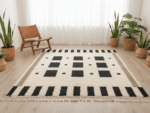 Beni Ourain Moroccan Area Rug – Geometric Grid – Handmade Wool – Image 2