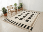 Beni Ourain Moroccan Area Rug – Geometric Grid – Handmade Wool – Image 4