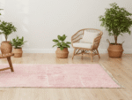 Azilal Moroccan Area Rug – Pink Striped Abstract Design – Handmade Wool – Image 5