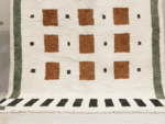 Beni Ourain Moroccan Area Rug – Grid Geometry – Handmade Wool – Image 4