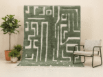 Tazrirt Collection Moroccan Area Rug – Abstract Maze Pattern – Handmade Wool