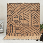 Mrirt Moroccan Rectangular Area Rug – Geometric Relief – Handmade Wool