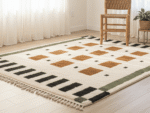 Beni Ourain Moroccan Area Rug – Grid Geometry – Handmade Wool – Image 6