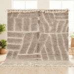 Mrirt Moroccan Area Rug – Sculpted Abstract Relief – Handmade Wool