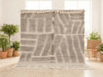 Mrirt Moroccan Area Rug – Sculpted Abstract Relief – Handmade Wool