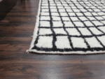 Beni Ourain Moroccan Area Rug – Hand-Drawn Grid – Handmade Wool – Image 3
