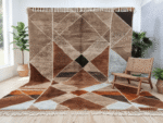 Boujaad Moroccan Area Rug – Geometric Patchwork Design – Handmade Wool