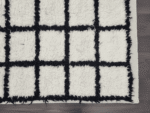 Beni Ourain Moroccan Area Rug – Hand-Drawn Grid – Handmade Wool – Image 4