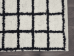 Beni Ourain Moroccan Area Rug – Hand-Drawn Grid – Handmade Wool – Image 4