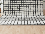 Beni Ourain Moroccan Area Rug – Hand-Drawn Grid – Handmade Wool – Image 6