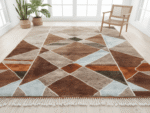 Boujaad Moroccan Area Rug – Geometric Patchwork Design – Handmade Wool – Image 2