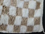 Beni Ourain Moroccan Rectangular Area Rug – Checkered Wool Pattern – Handmade Wool – Image 5