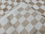 Beni Ourain Moroccan Rectangular Area Rug – Checkered Wool Pattern – Handmade Wool – Image 4
