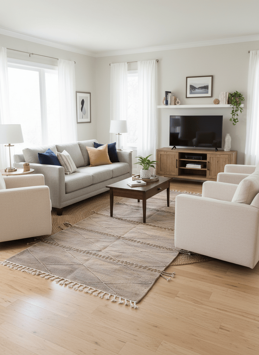 Beige Boujaad rug styled in a room