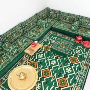 Cintra Oasis Green Majlis, green Arabic majlis floor sofa