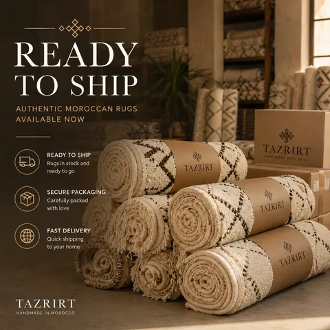 Ready to Ship: floor seating, poufs, tables and decor that are made and ready to go.