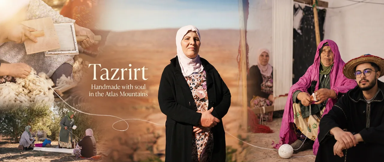Tazrirt, handmade with soul in the Atlas Mountains: the women artisans who weave our rugs, at home and at the loom.