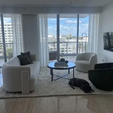 A handwoven Moroccan rug in a living room.