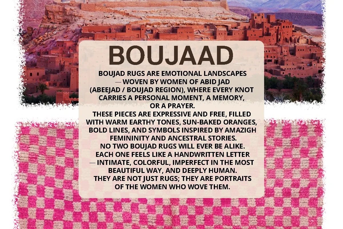 Boujaad rug and the land it comes from